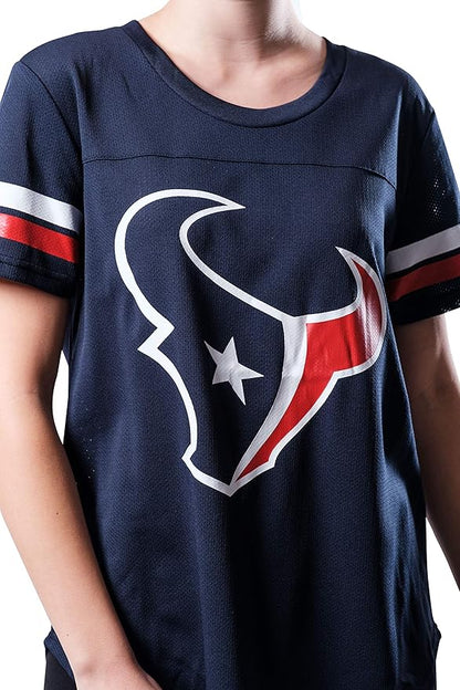 NFL Official Women's Super Soft Mesh Jersey T-Shirt|Houston Texans