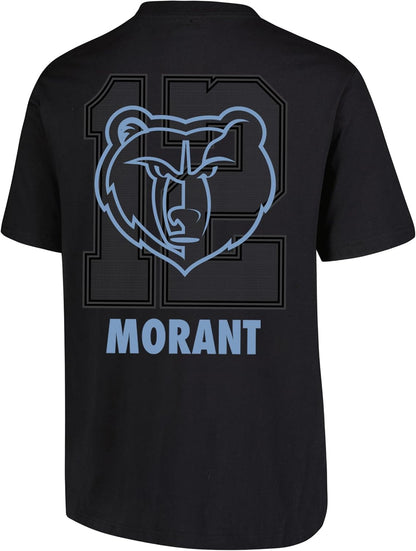 Ultra Game NBA Official Men's Standard Super Soft Fly High Players T-Shirt, Memphis Grizzlies - Ja Morant, Black|Memphis Grizzlies - Ja Morant