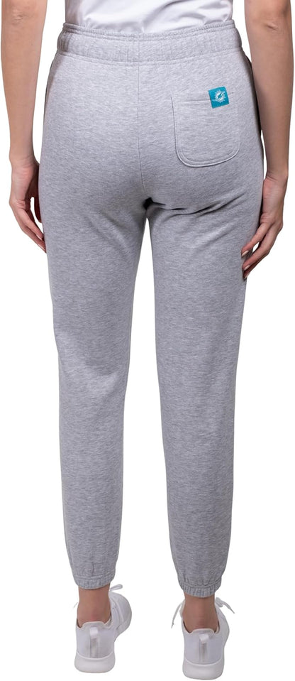 NFL Official Women's Super Soft Fleece Jogger Sweatpants|Miami Dolphins