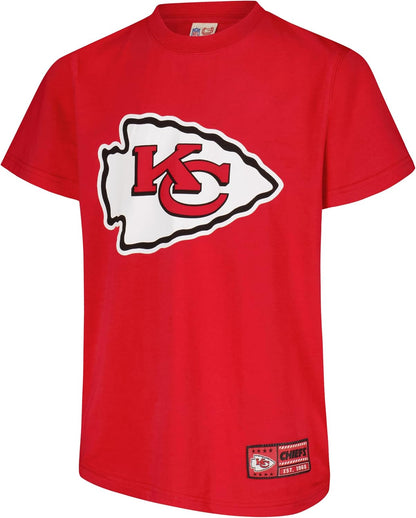 Ultra Game NFL Official Youth Super Soft 2 Pack T-Shirt Set, Kansas City Chiefs|Kansas City Chiefs