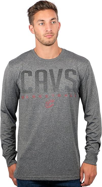 Ultra Game NBA Official Men’s Super Soft Game Day Long Sleeve T-Shirt - Unisex Cleveland Cavaliers|Cleveland Cavaliers