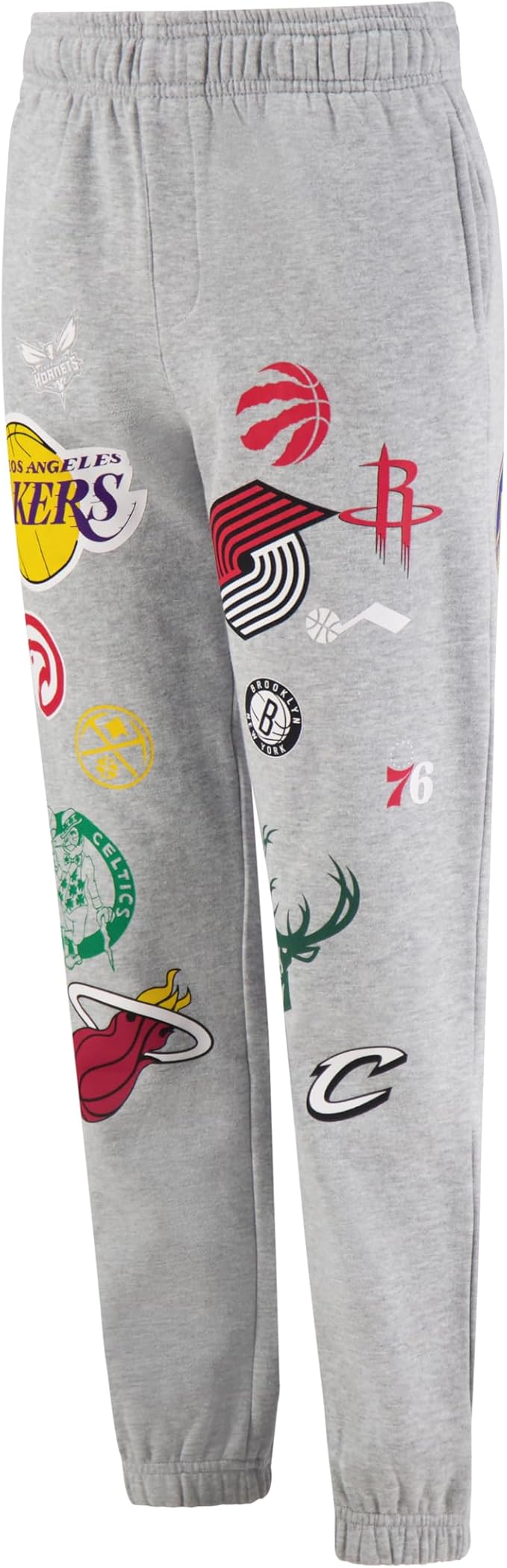 Ultra Game Youth's NBA Official Super Soft Hoodie Sweatshirt & Joggers Sweatpants Set, Multi-Team, Heather Gray|Multi-Team