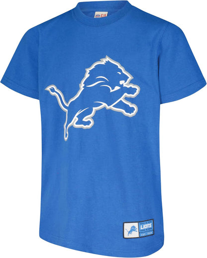 Ultra Game NFL Official Youth Super Soft 2 Pack T-Shirt Set, Detroit Lions|Detroit Lions