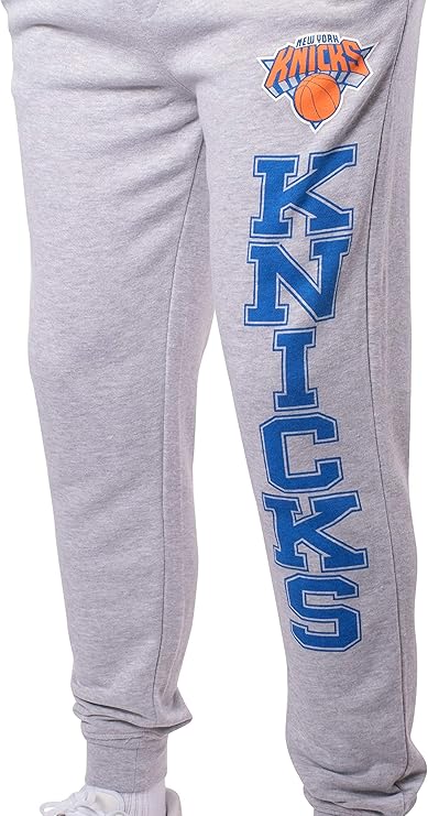 Ultra Game NBA Official Men's Super Soft Game Day Jogger Sweatpants, New York Knicks|New York Knicks