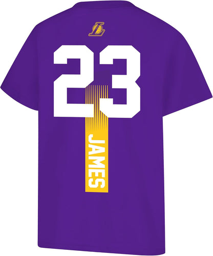 Ultra Game NBA Official Youth Super Soft Fly High Players T-Shirt, Los Angeles Lakers - Lebron James, Team Color|Los Angeles Lakers - Lebron James