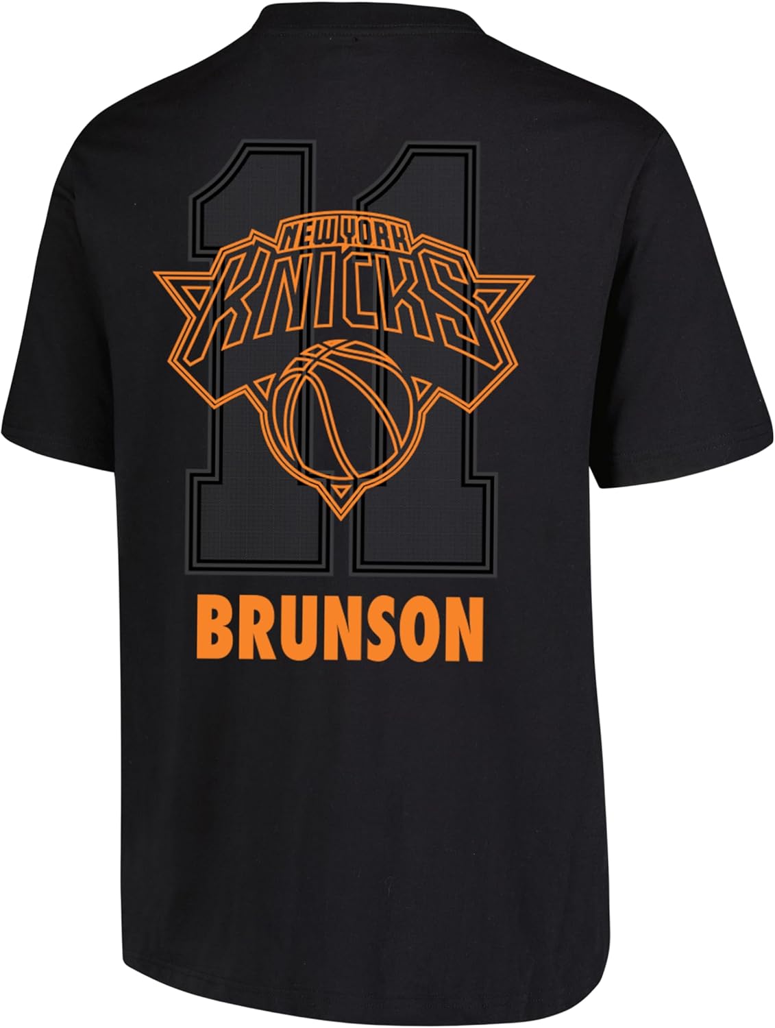 Ultra Game NBA Official Men's Standard Super Soft Fly High Players T-Shirt, New York Knicks - Jalen Brunson, Black|New York Knicks - Jalen Brunson