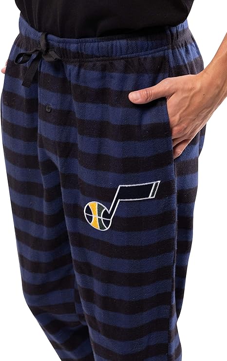 Ultra Game Adults Unisex's NBA Official Sleepwear Super Soft Flannel Pajama Loungewear Pants, Utah Jazz|Utah Jazz