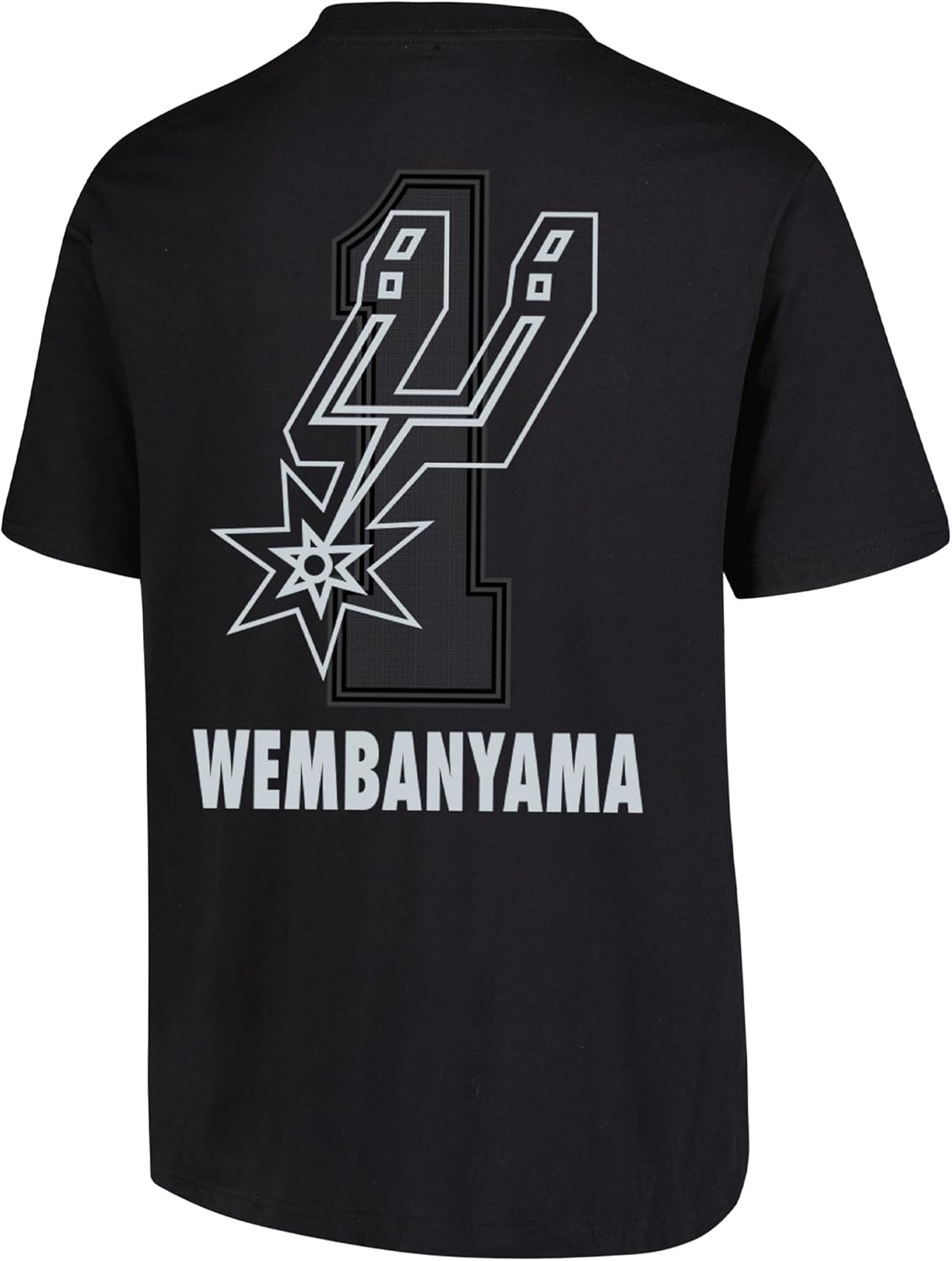 Ultra Game NBA Official Men's Standard Super Soft Fly High Players T-Shirt, San Antonio Spurs - Victor Wembanyama, Black|San Antonio Spurs - Victor Wembanyama