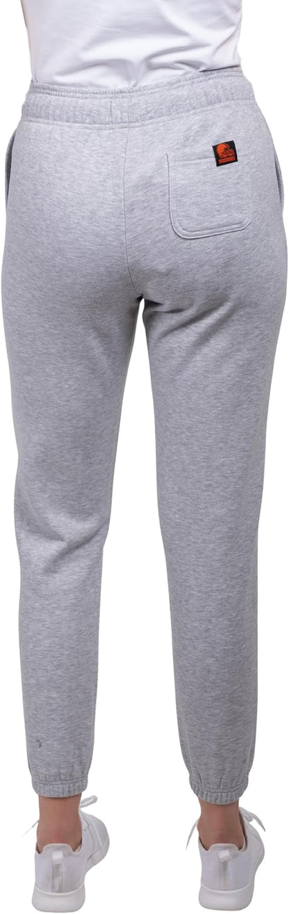 Ultra Game NFL Official Women's Super Soft Fleece Jogger Sweatpants, Cleveland Browns|Cleveland Browns