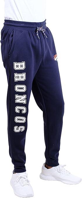 Ultra Game NFL Official Adults Active Super Soft Fleece Game Day Jogger Sweatpants - Unisex, Denver Broncos, Team Color|Denver Broncos