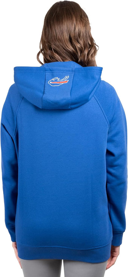 NFL Women's Official Super Soft Tie Neck Pullover Hoodie Sweatshirt|Buffalo Bills