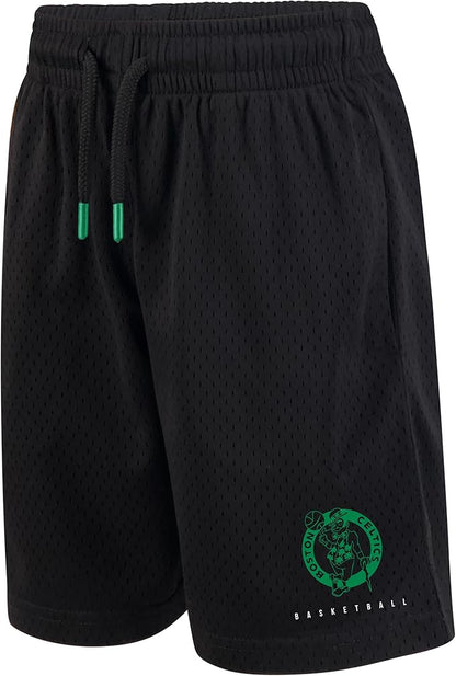 Ultra Game Youth's NBA Official Super Soft T-Shirt & Shorts 2-Piece Set, Boston Celtics, Heather Charcoal|Boston Celtics