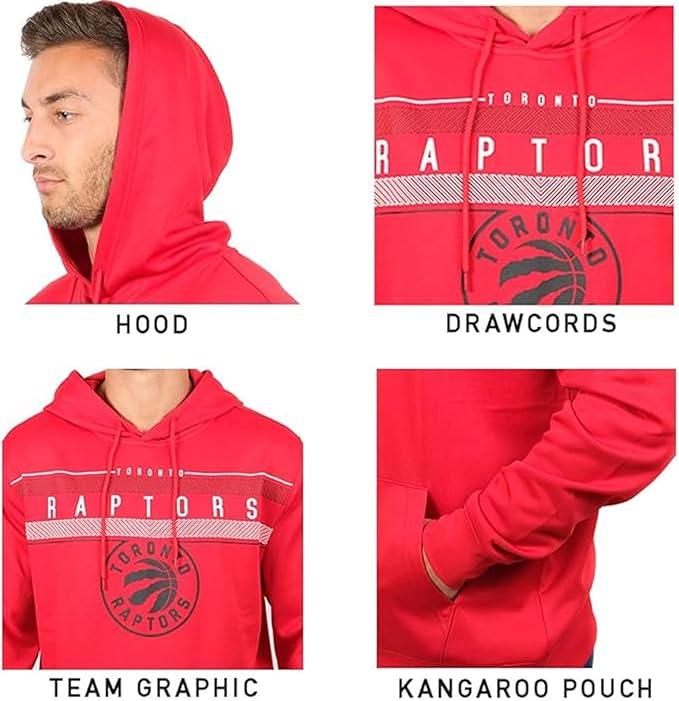 Ultra Game NBA Official Men’s Super Soft Midtown Hoodie Pullover Sweatshirt - Unisex, Toronto Raptors|Toronto Raptors