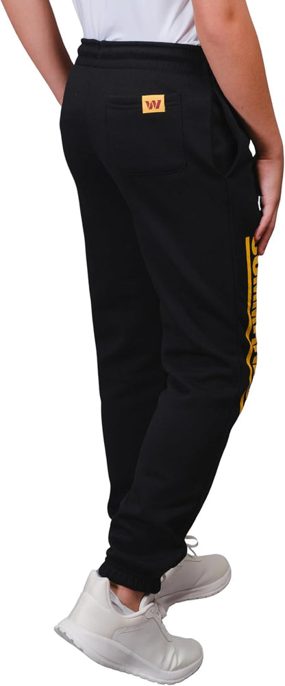 Ultra Game NFL Official Youth Super Soft Game Day Jogger Sweatpants, Washington Commanders, Black|Washington Commanders