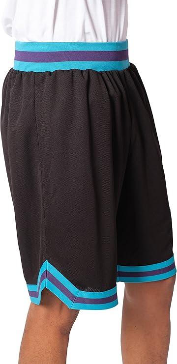 Ultra Game NBA Official Men’s Active Knit Basketball Training Shorts - Unisex, Charlotte Hornets, Black|Charlotte Hornets