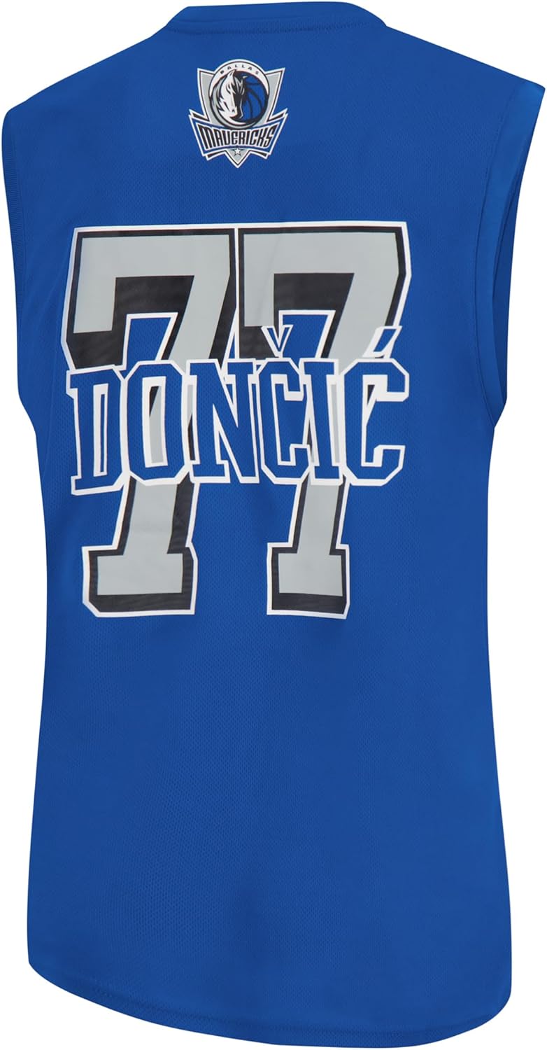 Ultra Game Men's NBA Official Sleeveless Players Mesh Tank Top Muscle T-Shirt, Dallas Mavericks - Luka Donƒçiƒá, Team Color|Dallas Mavericks - Luka Donƒçiƒá