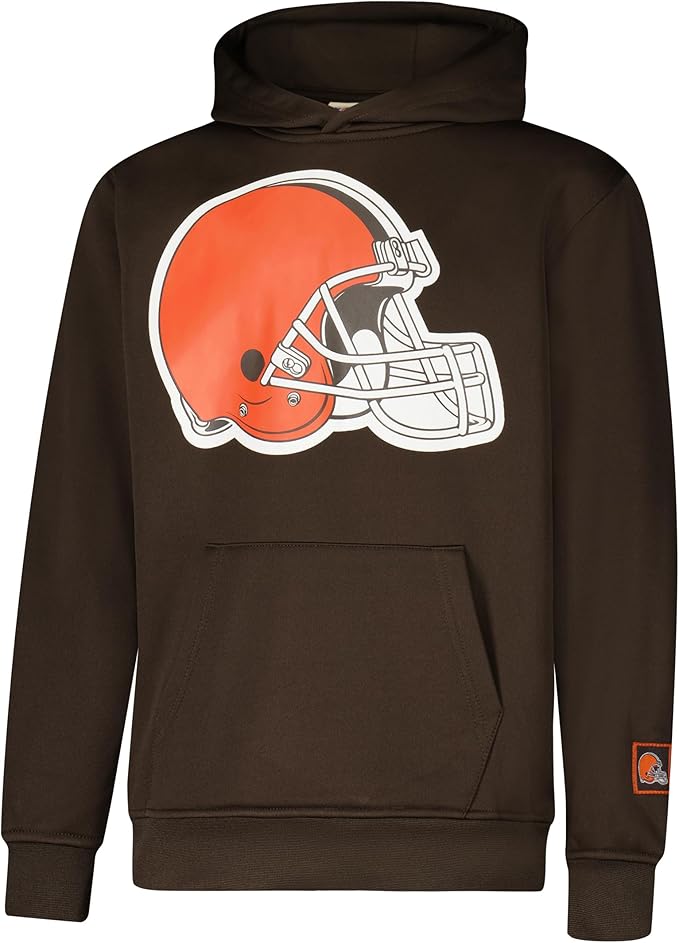 Ultra Game NFL Official Youth Super Soft T-Shirt & Hoodie Sweatshirt Set, Cleveland Browns|Cleveland Browns