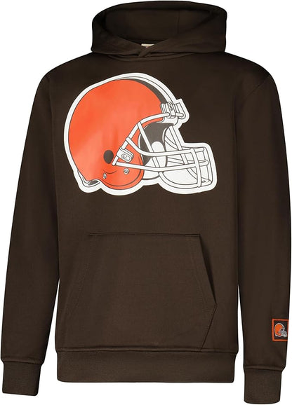 Ultra Game NFL Official Youth Super Soft T-Shirt & Hoodie Sweatshirt Set, Cleveland Browns|Cleveland Browns