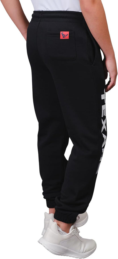 Ultra Game NFL Official Youth Super Soft Game Day Jogger Sweatpants, Houston Texans, Black|Houston Texans