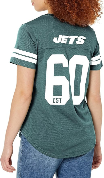 NFL Official Women's Super Soft Mesh Jersey T-Shirt|New York Jets