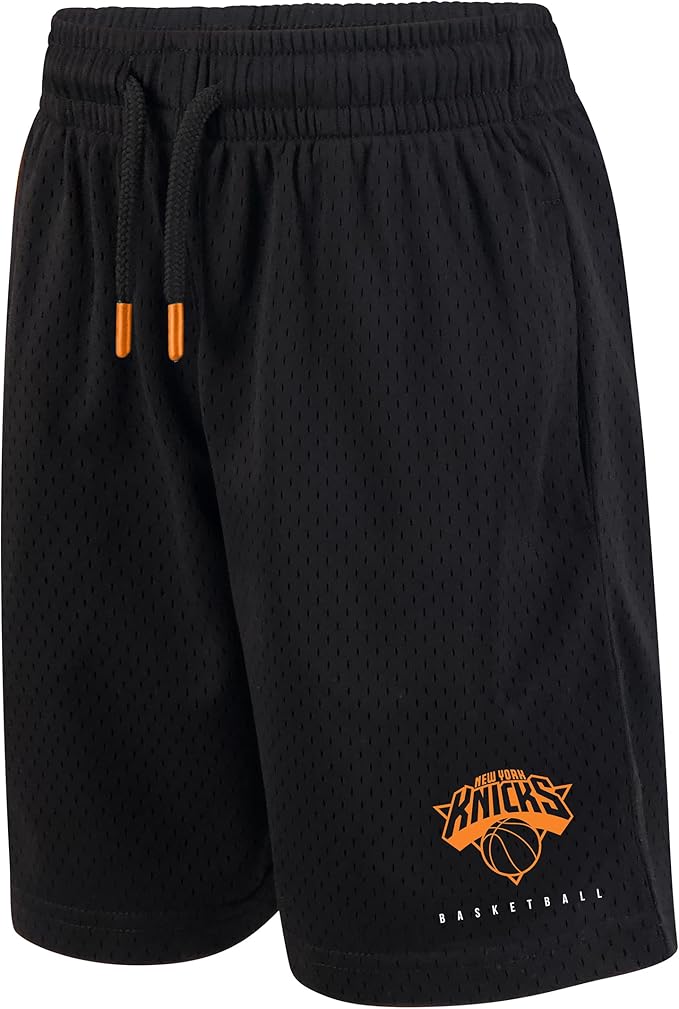 Ultra Game Youth's NBA Official Super Soft T-Shirt & Shorts 2-Piece Set, New York Knicks, Heather Charcoal|New York Knicks