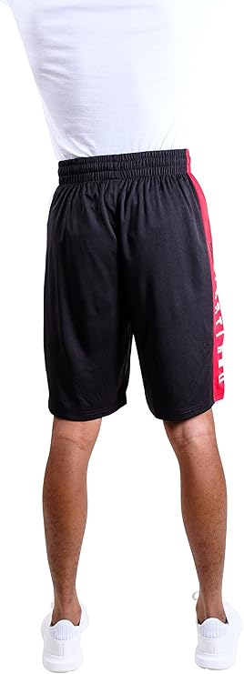 Ultra Game NBA Official Men’s Super Soft Active Workout Basketball Training Shorts - Unisex, Portland Trail Blazers, Black|Portland Trail Blazers