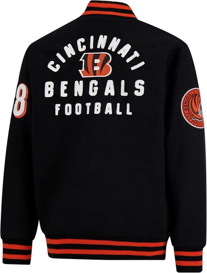 NFL Official Adults Classic Varsity Coaches Jacket Coat - Unisex|Cincinnati Bengals