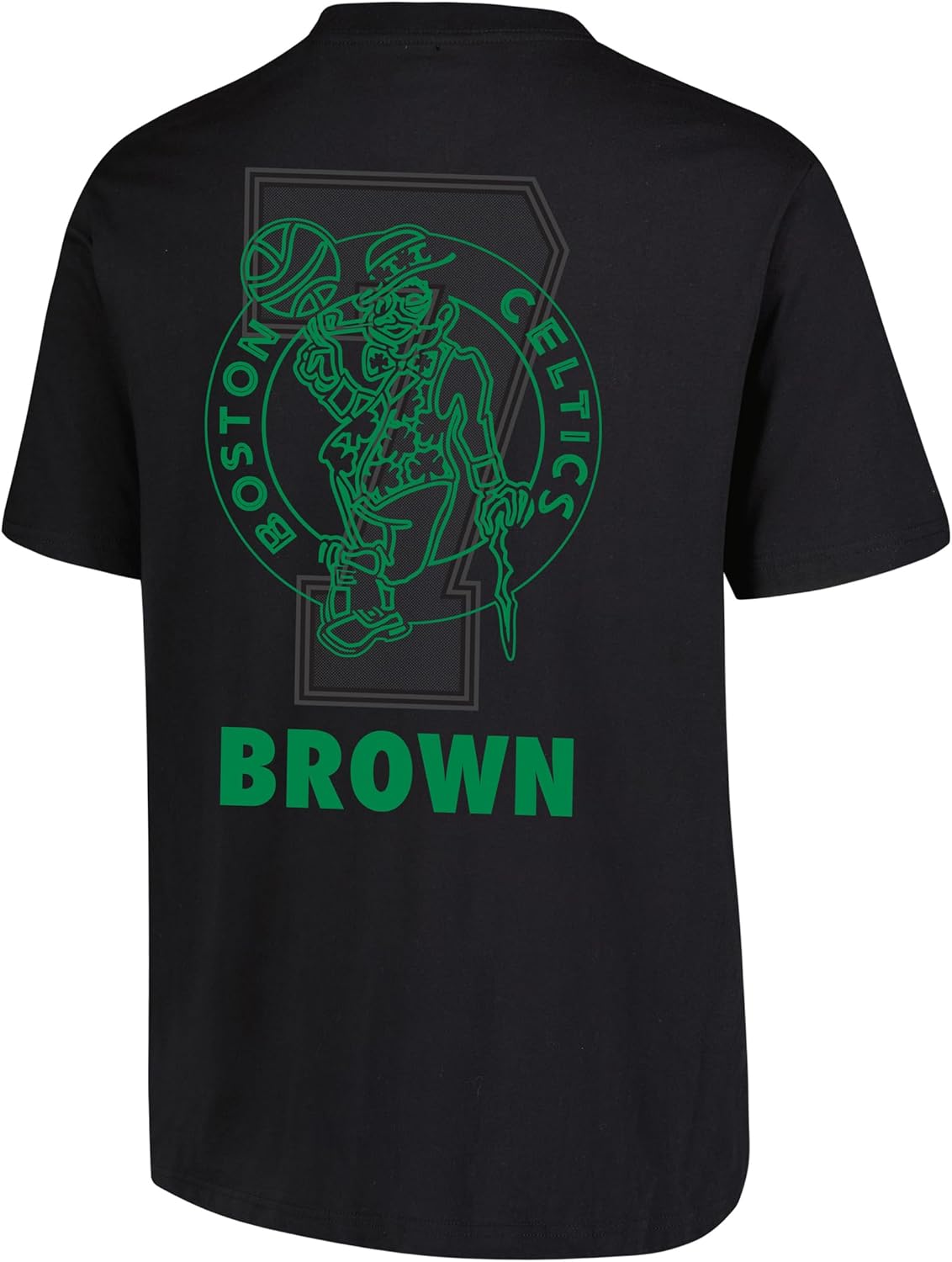 Ultra Game NBA Official Men's Standard Super Soft Fly High Players T-Shirt, Boston Celtics - Jaylen Brown, Black|Boston Celtics - Jaylen Brown