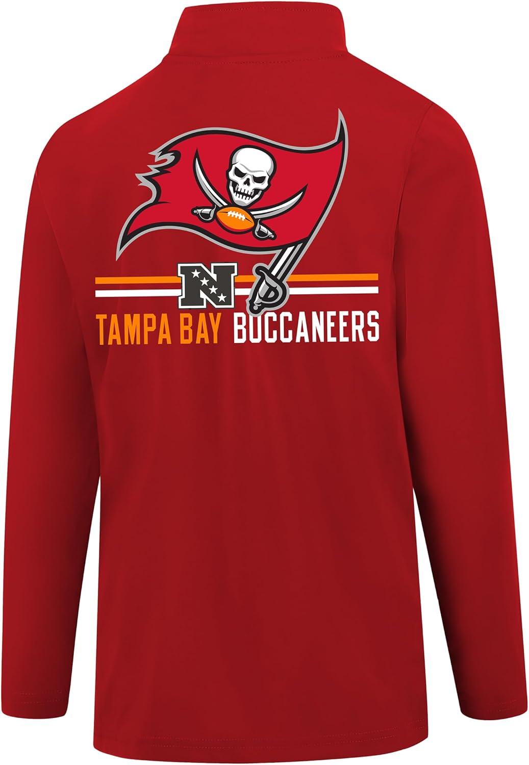 Ultra Game NFL Official Adults Super Soft Quarter Zip Long Sleeve T-Shirt - Unisex Tampa Bay Buccaneers|Tampa Bay Buccaneers