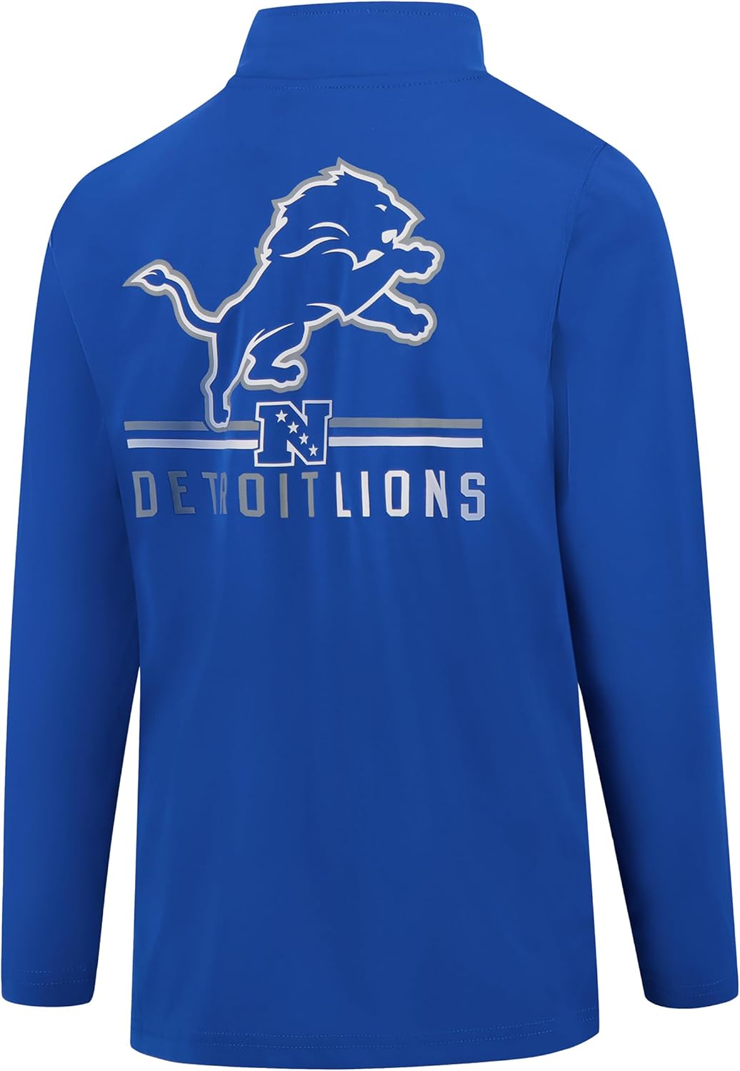 NFL Official Adults Super Soft Quarter Zip Long Sleeve T-Shirt - Unisex|Detroit Lions