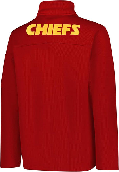 NFL Official Adults Quarter-Zip Super Soft Pullover Sweatshirt with Zipper Pockets|Kansas City Chiefs