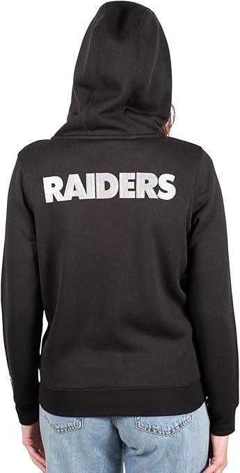 NFL Official Women's Full Zip Soft Sherpa Hoodie Sweatshirt Jacket|Las Vegas Raiders