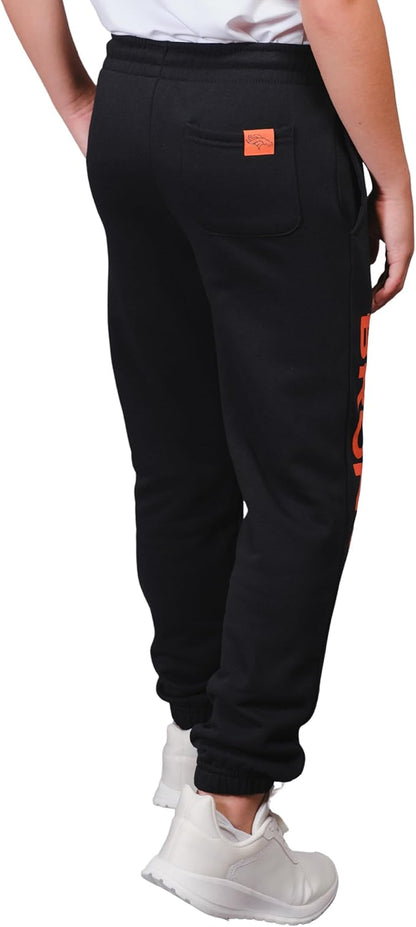 Ultra Game NFL Official Youth Super Soft Game Day Jogger Sweatpants, Denver Broncos, Black|Denver Broncos