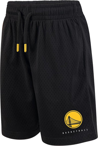 Ultra Game Youth's NBA Official Super Soft T-Shirt & Shorts 2-Piece Set, Golden State Warriors, Heather Charcoal|Golden State Warriors