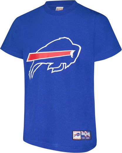 Ultra Game NFL Official Youth Super Soft 2 Pack T-Shirt Set, Buffalo Bills|Buffalo Bills