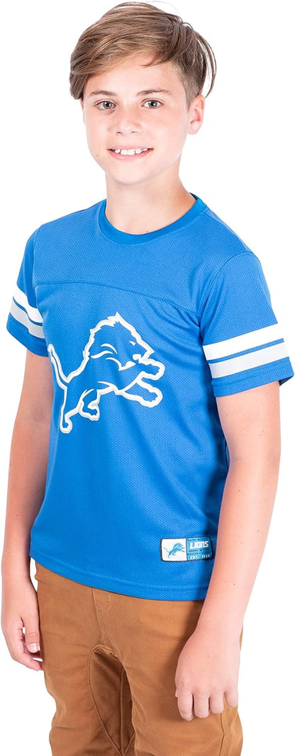 NFL Official Youth Super Soft Game Day Mesh Jersey Shirt|Detroit Lions