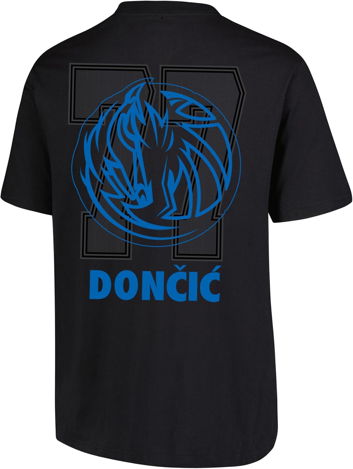 Ultra Game NBA Official Men's Standard Super Soft Fly High Players T-Shirt, Dallas Mavericks - Luka Doncic, Black|Dallas Mavericks - Luka Doncic