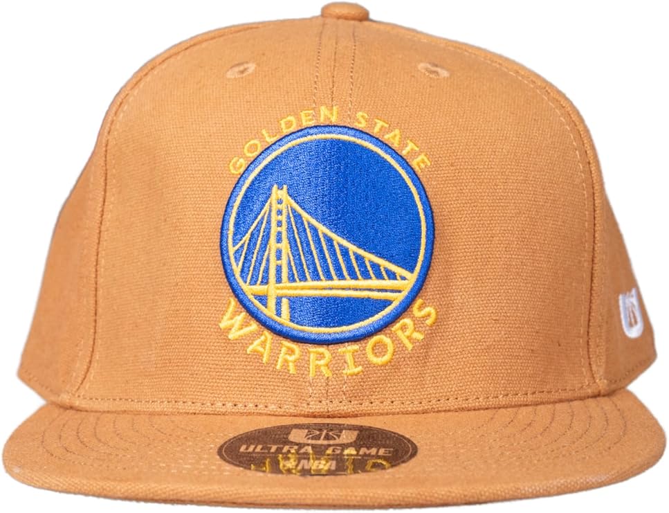 Ultra Game Adults Unisex's NBA Official Snap Back Canvas Baseball Cap Hat, Golden State Warriors, One Size|Golden State Warriors