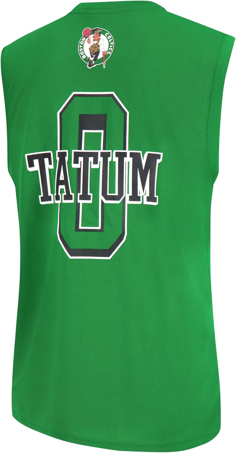 Ultra Game Men's NBA Official Sleeveless Players Mesh Tank Top Muscle T-Shirt, Boston Celtics - Jayson Tatum, Team Color|Boston Celtics - Jayson Tatum