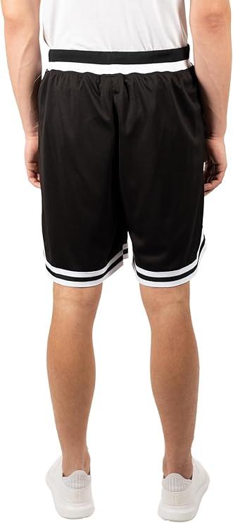 Ultra Game NBA Official Men’s Active Knit Basketball Training Shorts - Unisex, Milwaukee Bucks, Black|Milwaukee Bucks