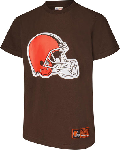 Ultra Game NFL Official Youth Super Soft 2 Pack T-Shirt Set, Cleveland Browns|Cleveland Browns