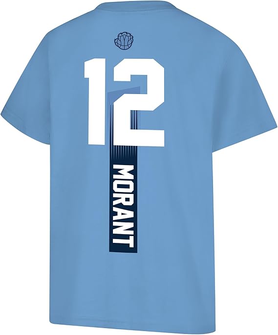 Ultra Game NBA Official Youth Super Soft Fly High Players T-Shirt, Memphis Grizzlies - Ja Morant, Team Color|Memphis Grizzlies - Ja Morant