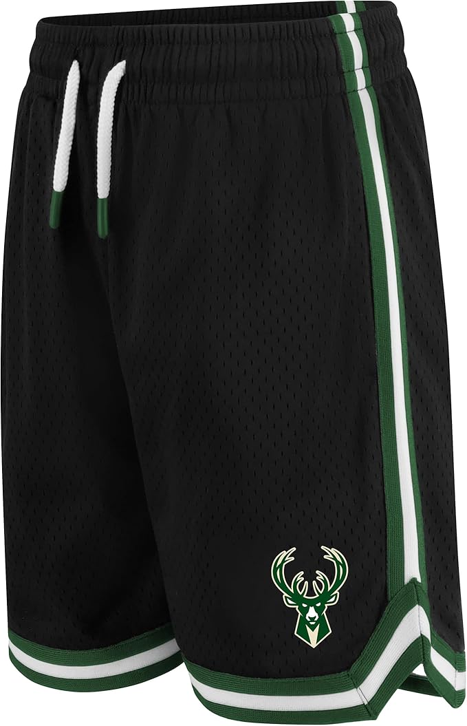 Ultra Game Youth's NBA Official Super Soft Tank Top & Shorts 2-Piece Set, Milwaukee Bucks, Black|Milwaukee Bucks