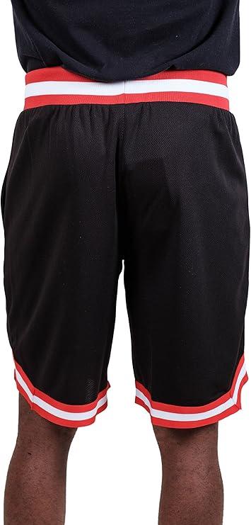 Ultra Game NBA Official Men’s Active Knit Basketball Training Shorts - Unisex, Houston Rockets, Black|Houston Rockets