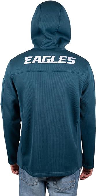 Ultra Game NFL Official Adults Supreme Quality Full Zip Hoodie Sweatshirt - Unisex, Philadelphia Eagles, Team Color|Philadelphia Eagles