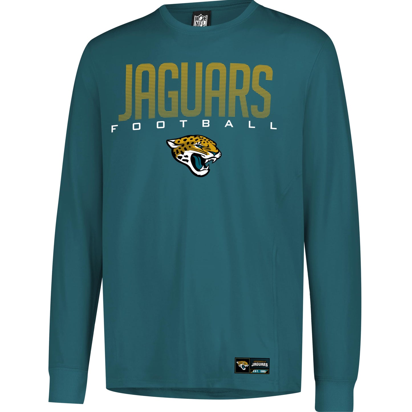 Ultra Game NFL Official Adults Super Soft Game Day Long Sleeve T-Shirt - Unisex, Jacksonville Jaguars, Team Color|Jacksonville Jaguars