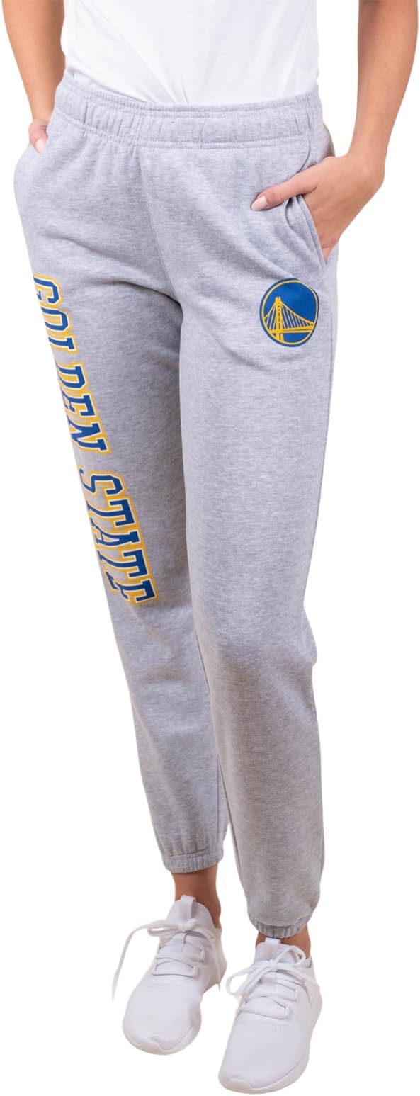 Ultra Game NBA Official Women's Super Soft Active Fleece Sweatpants Joggers, Golden State Warriors|Golden State Warriors