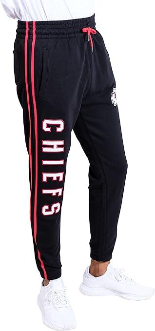 Ultra Game NFL Official Adults Super Soft Game Day Jogger Sweatpants - Unisex, Kansas City Chiefs, Team Color|Kansas City Chiefs