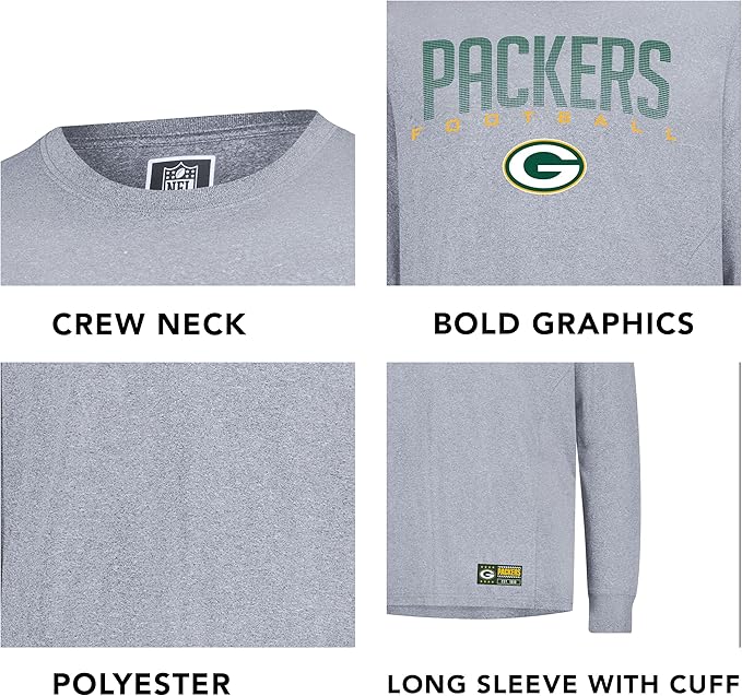 NFL Official Super Soft Game Day Long Sleeve T-Shirt|Green Bay Packers