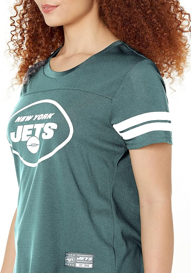 NFL Official Women's Super Soft Mesh Jersey T-Shirt|New York Jets